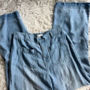 Cloth & Stone Light Blue Elastic Waist comfortable easy going casual women Pants